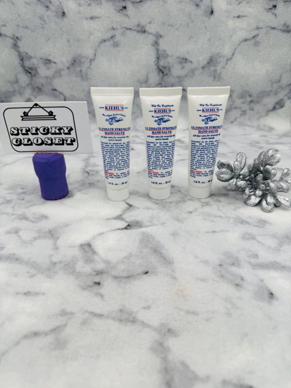 Kiehls Skincare Gift Set-Ultimate Strength Hand Salve,Travel Size,3X30ml-3pc-NEW